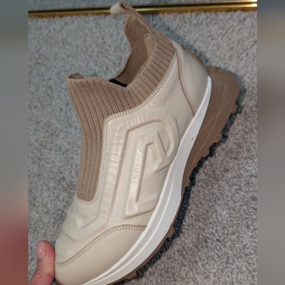 Beige Slip-On Sneakers